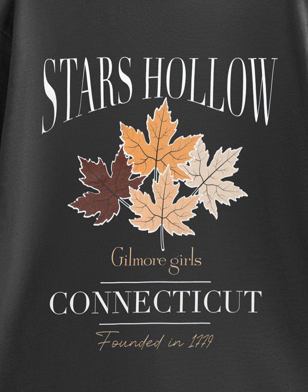 Gilmore Girls Womens Grey Connecticut Short Sleeved T-Shirt
