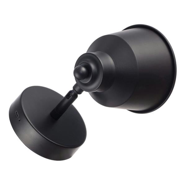 Modern Matte Black Wireless Rechargeable Dimmable Spot Wall Light Image 3