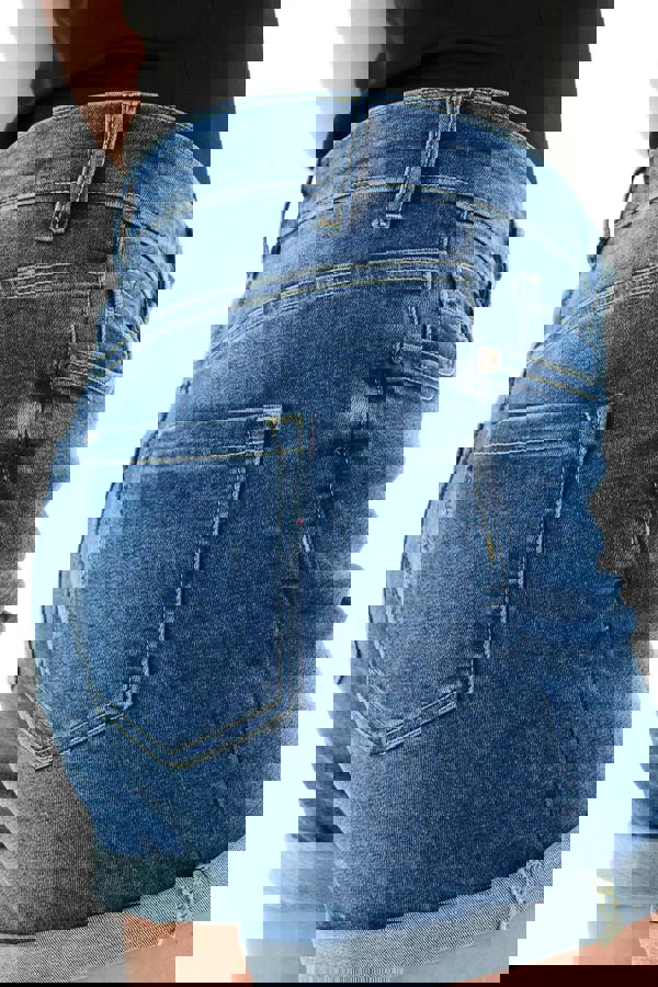 Smart Living Ladies Boyfriend Denim Shorts - Mid Blue