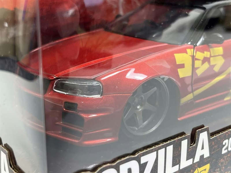 Jada Godzilla 2002 Nissan Skyline GT R R34 1:24 Scale Jada 253253024 35133