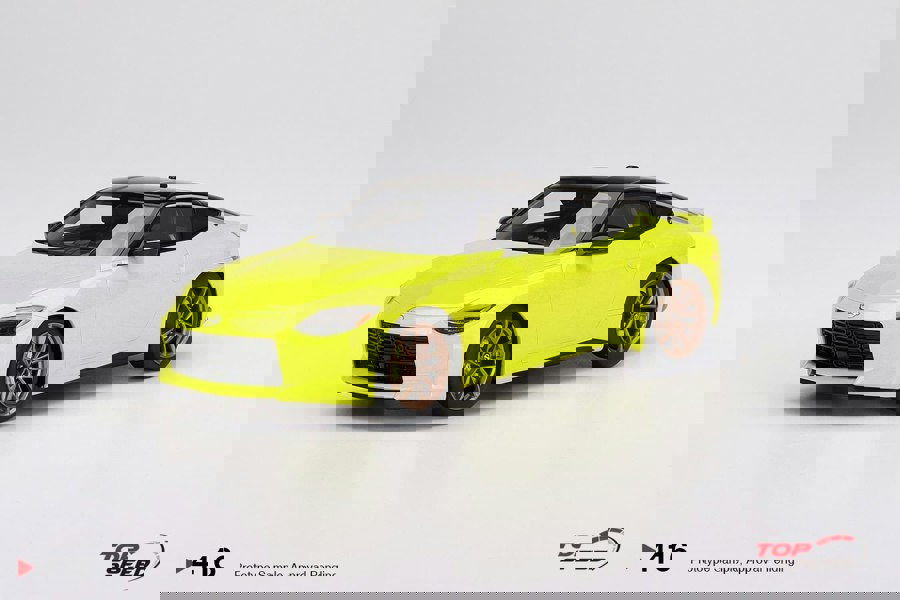 TSM Nissan Fairlady Z Proto Spec 2023 Ikazuchi Yellow LHD 1:18 Scale TSM TS0416