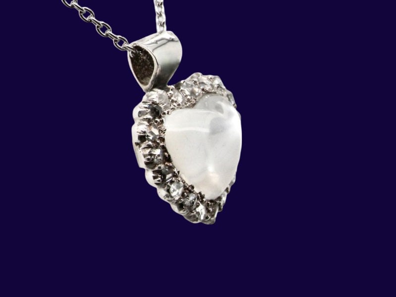 Vintage Tom A Victorian Moonstone and Diamond Pendant