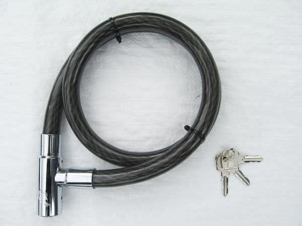 Bike Lock with Keys 16MM (Bicycle Lightweight Heavy Duty Security Cable)
