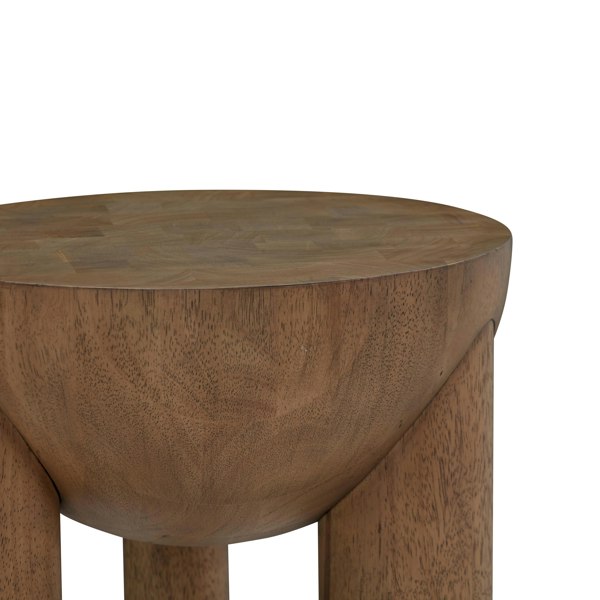 Furniture Edit Morse Cognac Wooden Accent Side Table