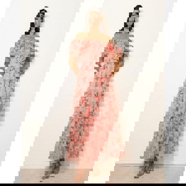 Blue Vanilla Off The Shoulder Maxi Dress