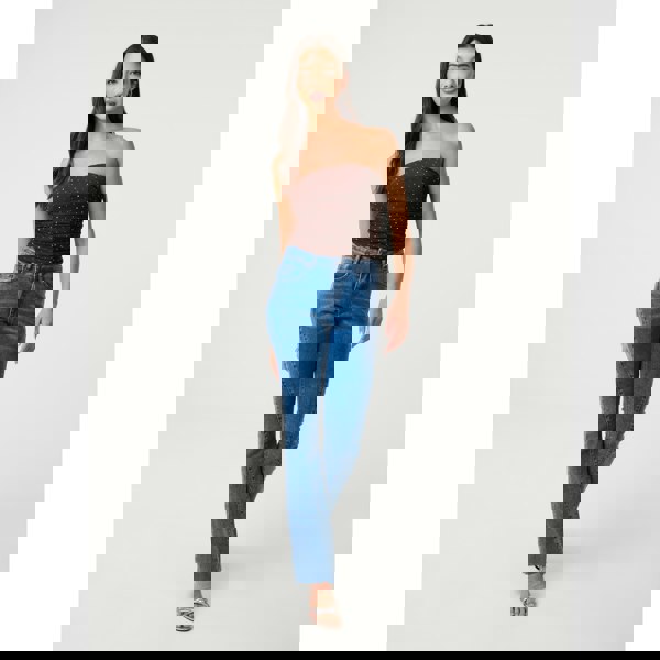 Pink Vanilla Diamante Bandeau Top - Brown