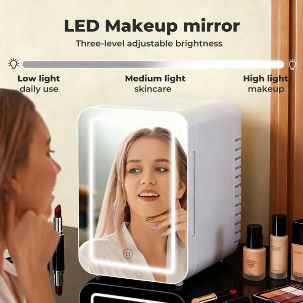 Spector Mini Fridge 5L Portable Cooler Warmer with Mirror for Bedroom Office Car
