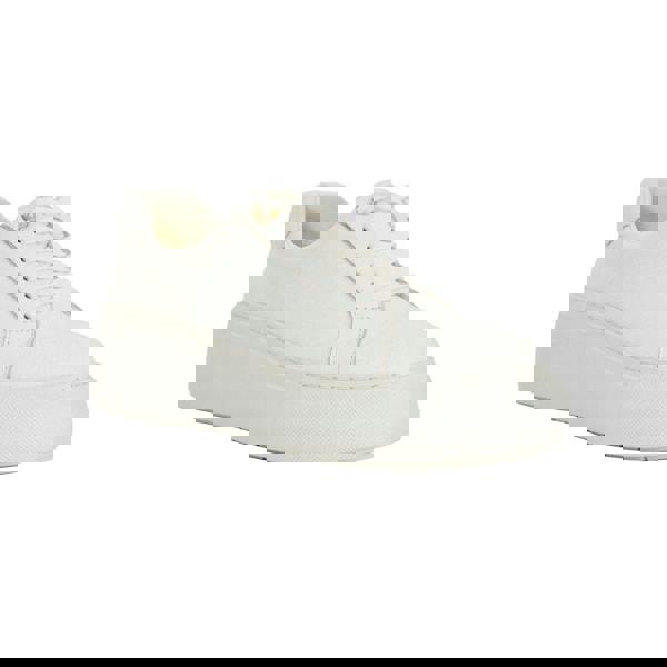 Dune London Womens/Ladies Estrids Leather Lace Up Trainers - White - 