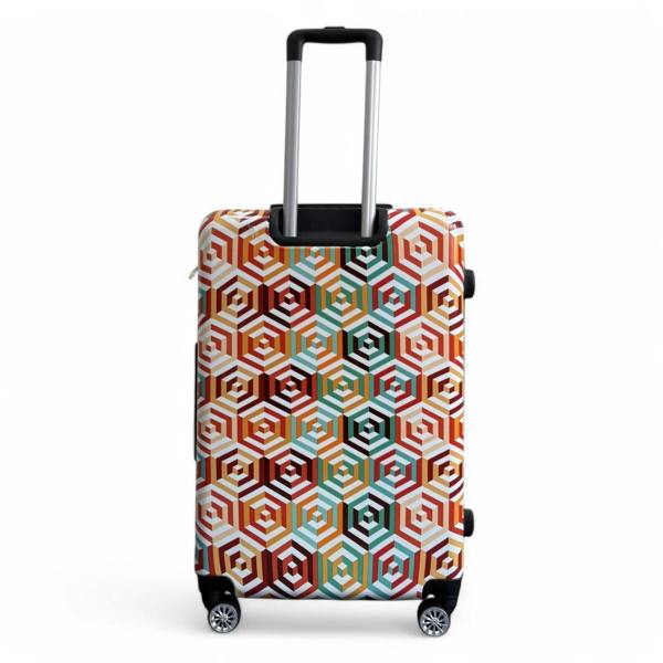 Snowball Strong Expandable Hard Shell Dual 4 Wheel Suitcase Set Print Luggage Cabin Travel Bag