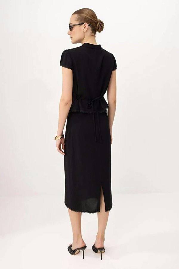 Slim Fit Shirt Midi Skirt Co-ord