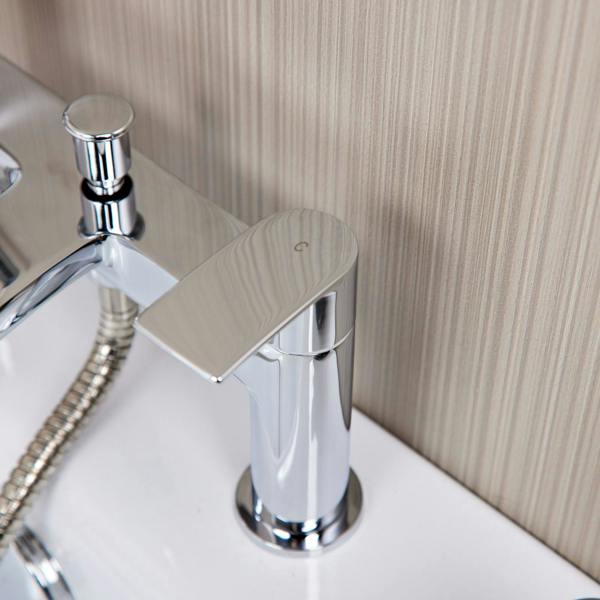 Flode Falun | Bath Shower Mixer | Including Handset and Holder | Chrome