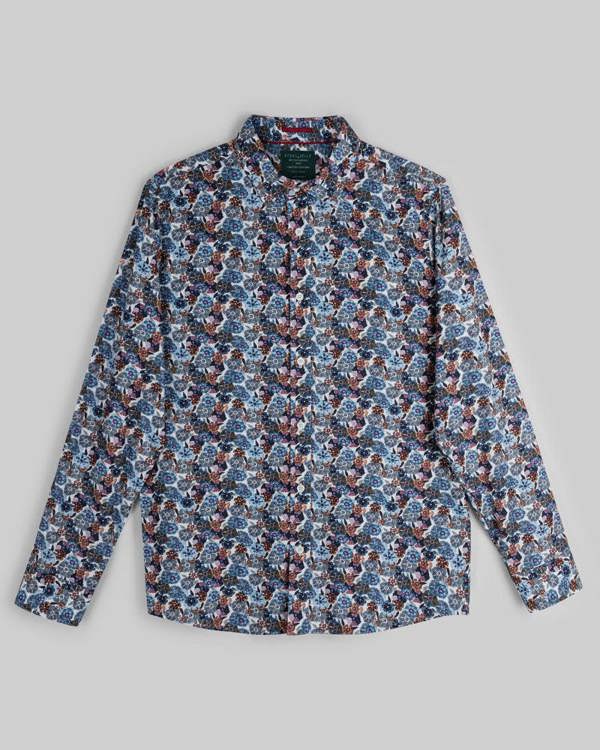 Steel & Jelly Limited Edition Blue Multi Floral Slim Fit Shirt