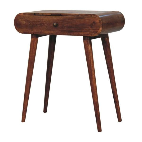 Artisan Furniture Mini Honey Caramel Dressing Table with Foldable Mirror