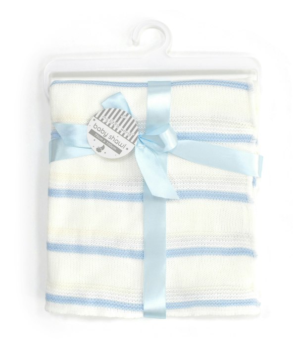 My Little World Stripes Baby Shawl - 75cm x 100cm