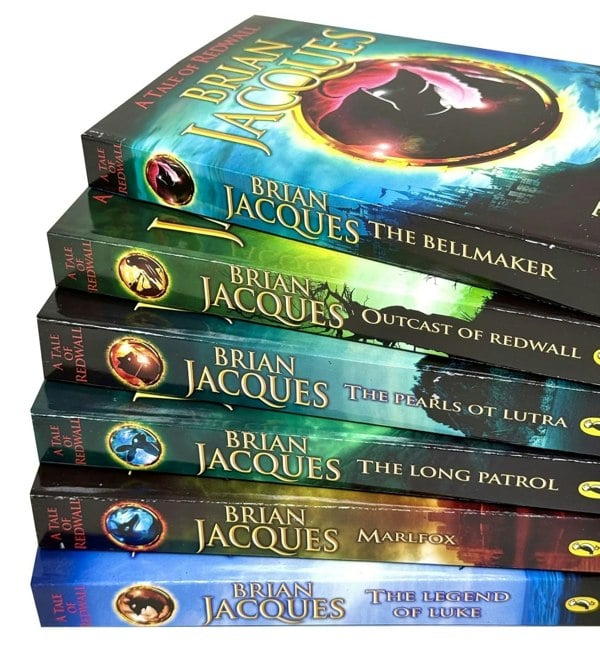 Brian Jacques Redwall Series 6 Book Set (Books 7-12) (The Bellmaker, Outcast of Redwall, Pearls of Lutra, Long Patrol, Marlfox, Legend of Luke)