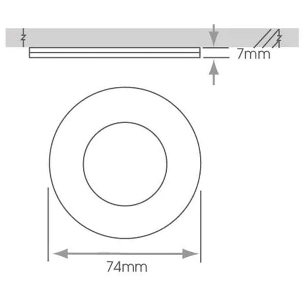 6x MATT BLACK Ultra-Slim Round Under Cabinet Kitchen Light & Driver Kit - Warm White Diffused LED - LoopsDirect