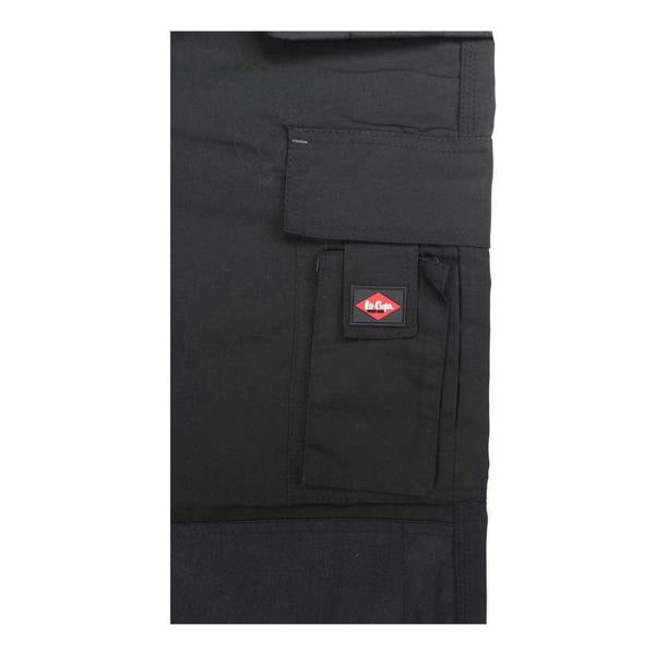 Lee Cooper Mens Holster Pocket Work Cargo Trousers - Black - 