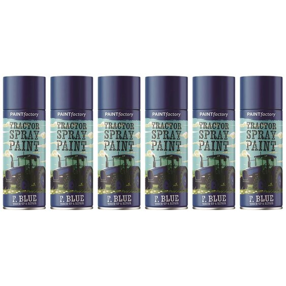 Paint Factory 6X - Tractor Spray Paint Ford Blue 400ml
