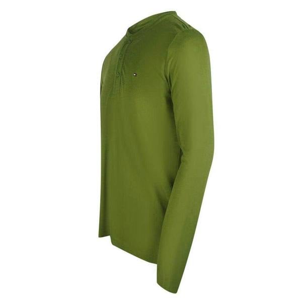 Tommy Hilfiger Mens Long-Sleeved T-Shirt - Green - 