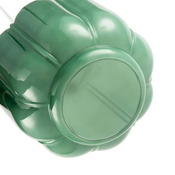 Emerald Green Traditional Pendant Ceiling Lamp Shade with Deep Grooves Image 4