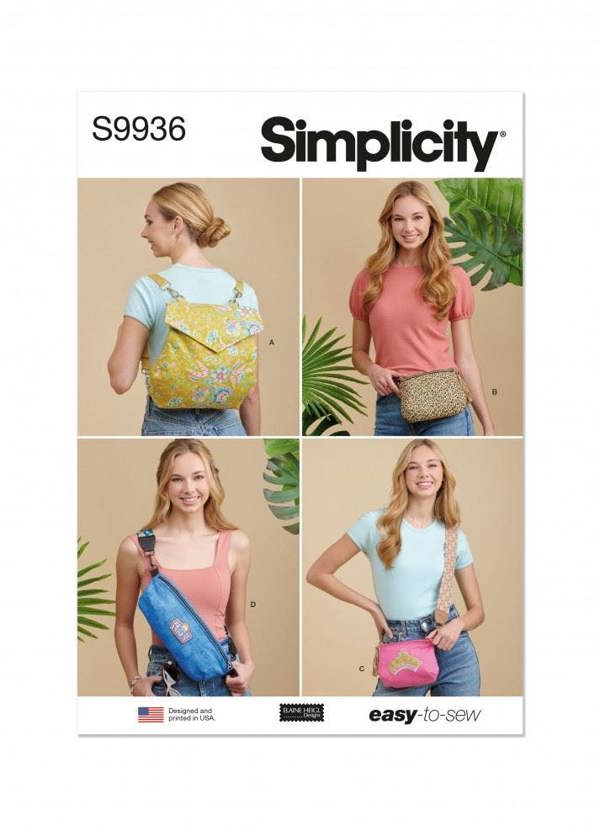 Simplicity Sewing Pattern 9936, Bags OS (One Size) - Easy