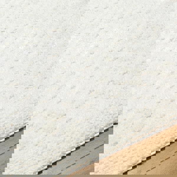 Livabliss Freud-Modern Ivory Off-White High Pile Checkered Rug