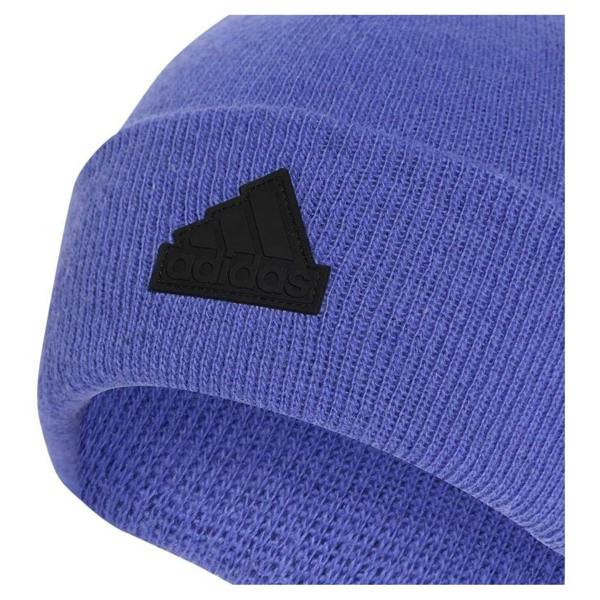 Adidas Mens Tec Bea Rubberised Logo Cold.Rdy Beanie - Cobalt Blue/Black - 
