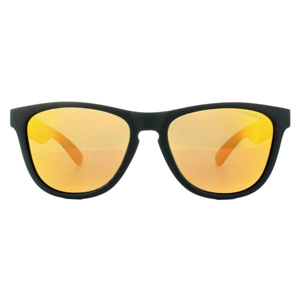 Polaroid Sunglasses P8443 9CA L6 Black Rubber Grey Red Mirror Polarized