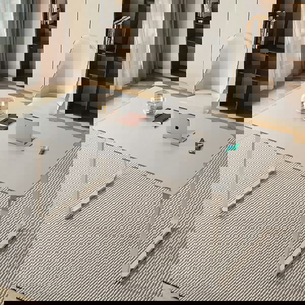 Kwame Office Desk With Office Chair, White with office desk narrow