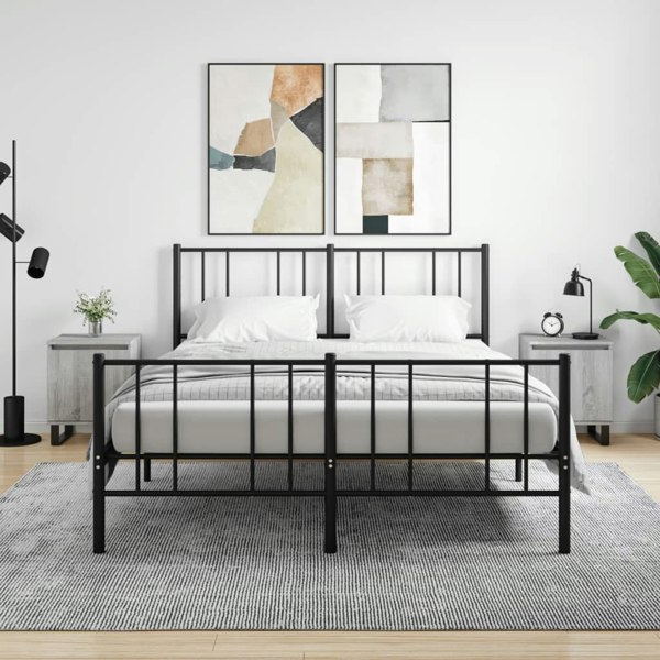 Berkfield Bedside Cabinets 2 pcs Grey Sonoma 40x30x50 cm Engineered Wood