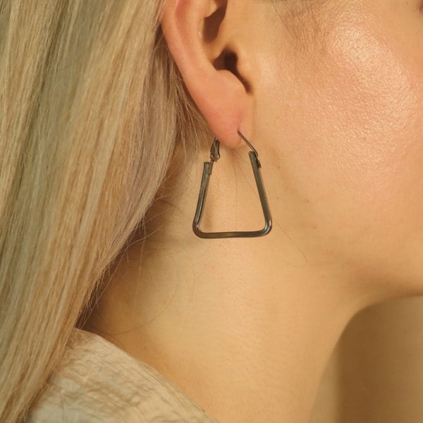 The Colourful Aura Small Triangle Summer Beach Dainty Hoop Earring