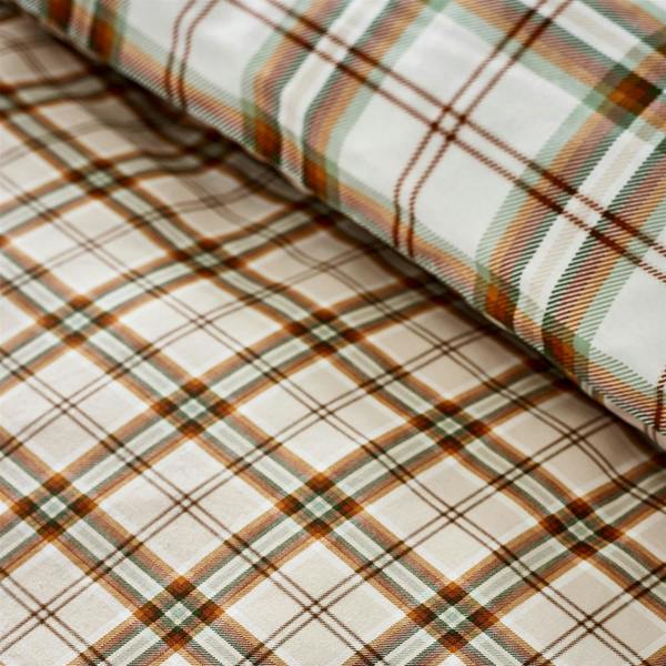 Kelso Check Burnt Orange Duvet Cover Set