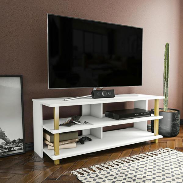 Decorotika Pueblo Modern Tv Stand TV Cabinet for TV's up to 55"