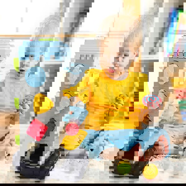 deAO Toys Children’s 4-in-1 Ball Tower Toy – Baby Ball Drop with Music & Lights, Montessori Learning Toy for Toddlers Aged 1–5