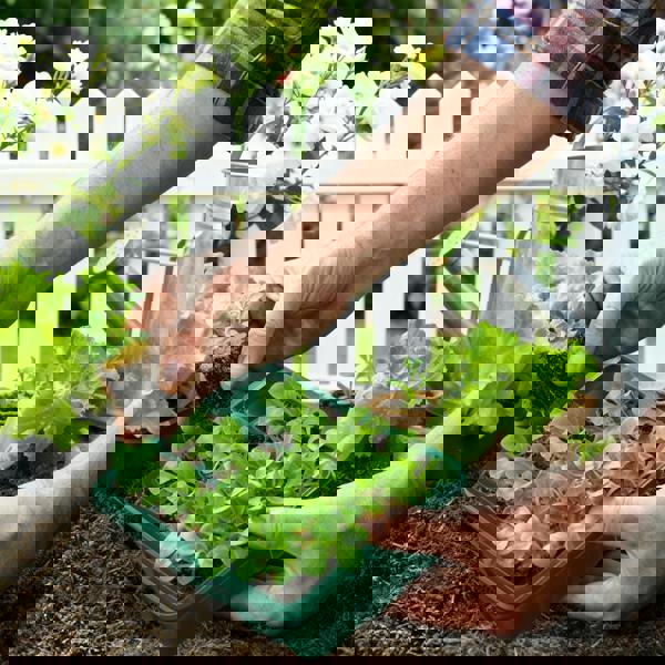 deAO Toys 5-Pack Seed Starter Tray Kit with Grow Lights Elevated Propagator Trays with Full-Spectrum Pant Light Adjustable Humidity Domes