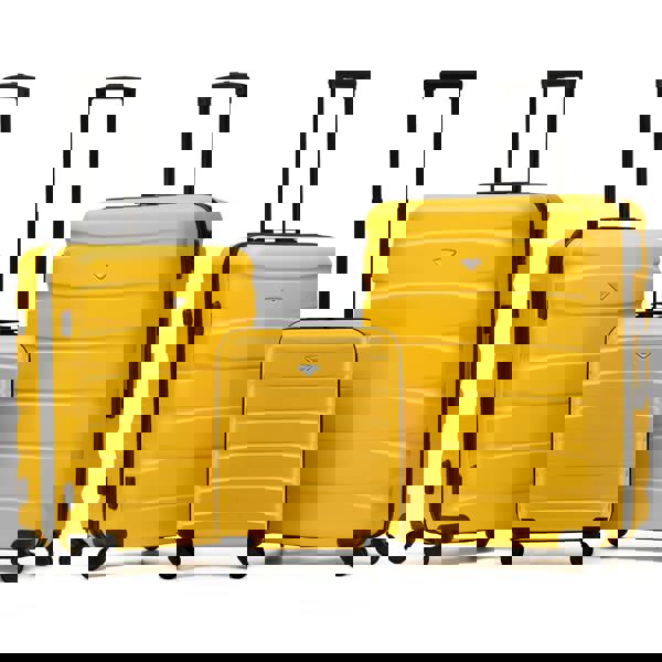 Flight Knight 55x40x20cm Cabin Carry On Luggage with Medium Case and Large Size Check-in Hold Suitcase