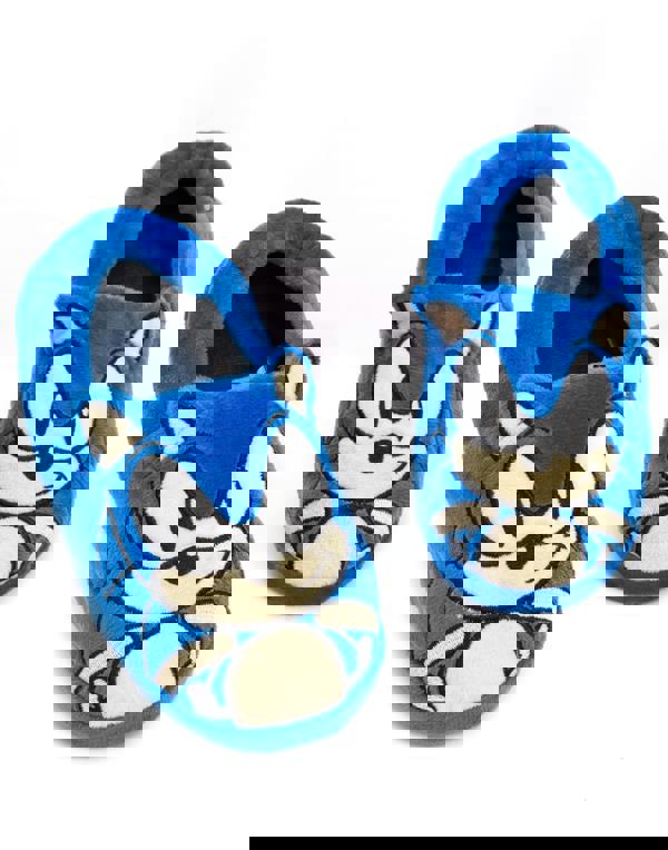Sonic the Hedgehog Boys Blue 3D Slippers