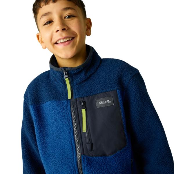 Regatta Childrens/Kids Frankie Colour Block Fleece Jacket - Aviator Blue/Olympian Blue - 
