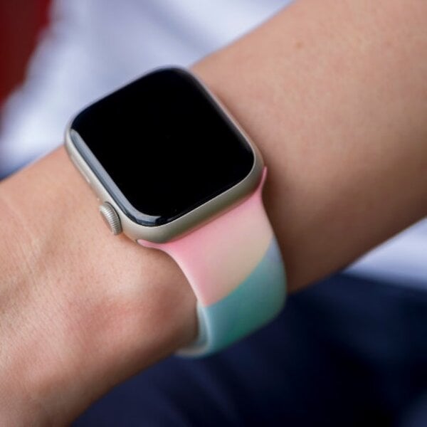 The Colourful Aura Colourful Silicone IWatch Strap Band For Apple 38mm 40mm Watch Series