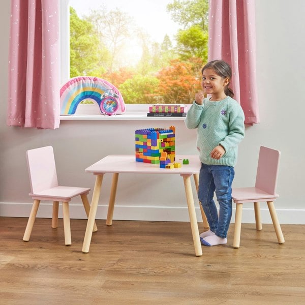 Liberty House Toys Kids Pink Table and Two Chairs Set