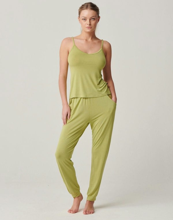 Women's Bamboo Camisole Pyjama Set – Tarragon - British Boxers