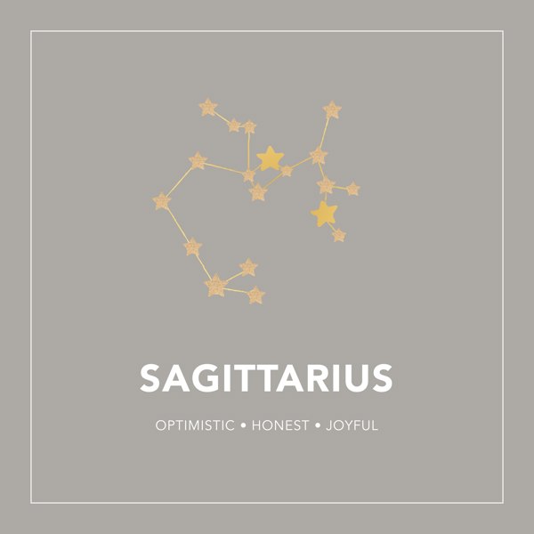 Gold Trip Sagittarius Zodiac Constellation Bracelet