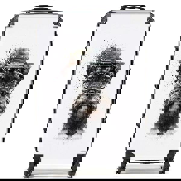 Warren Reed Miniature Schnauzer Dog Splashart Suitcase