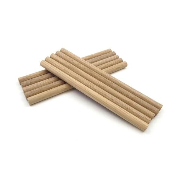 Premium Quality European Oak Dowel 200mm Long (9.5mm - Pack of 10)