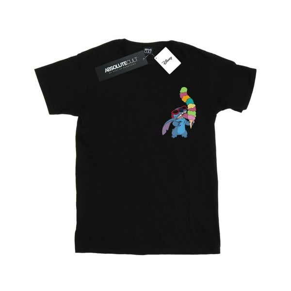 Disney Mens Lilo And Stitch Ice Cream T-Shirt - Black