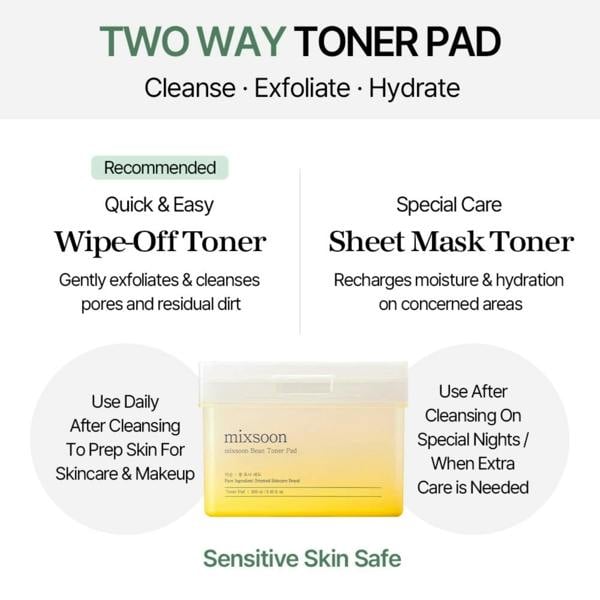Mixsoon Skincare Bean Toner Pads x 70 - Additional 3