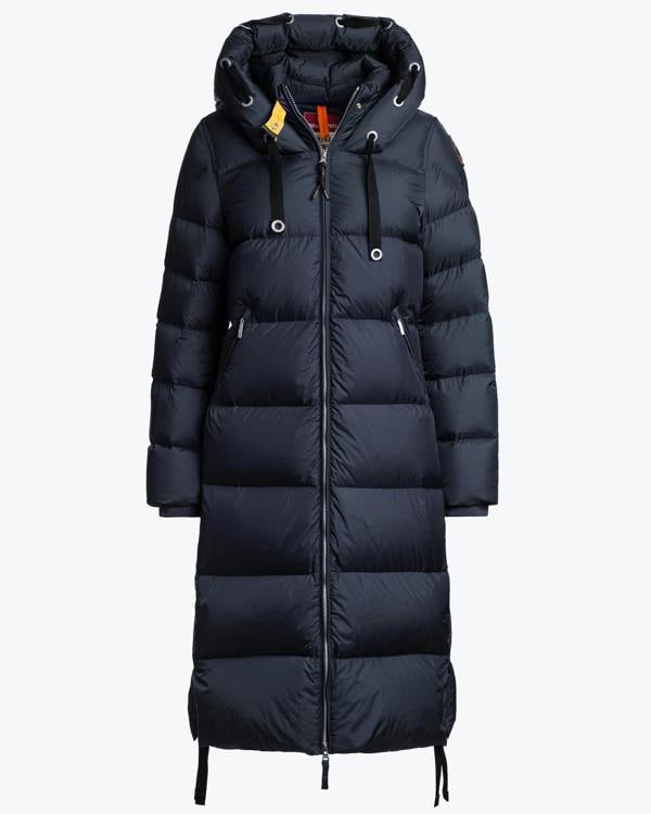 Parajumpers Panda Womens Down Coat with Hood - Blue Navy 316
