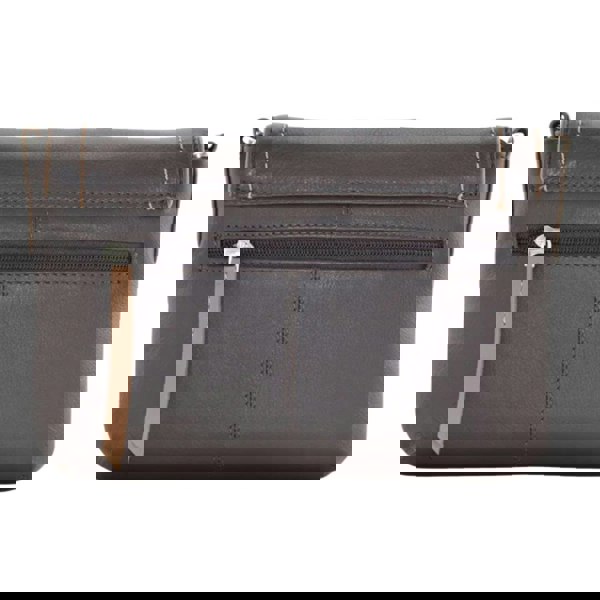 Mala Leather Orta Two Tone Slim Crossbody with Flap