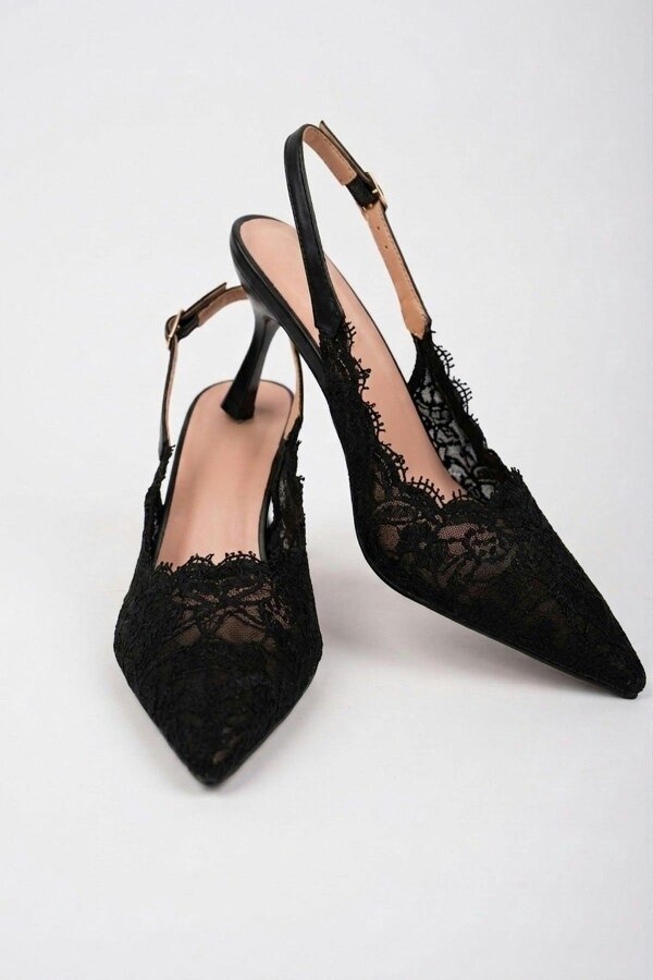 ikrush Odette Floral Lace Pointed Toe Heels