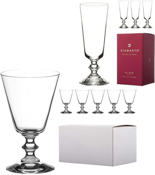 Elizabeth Bundle Wine and Champagne Flutes